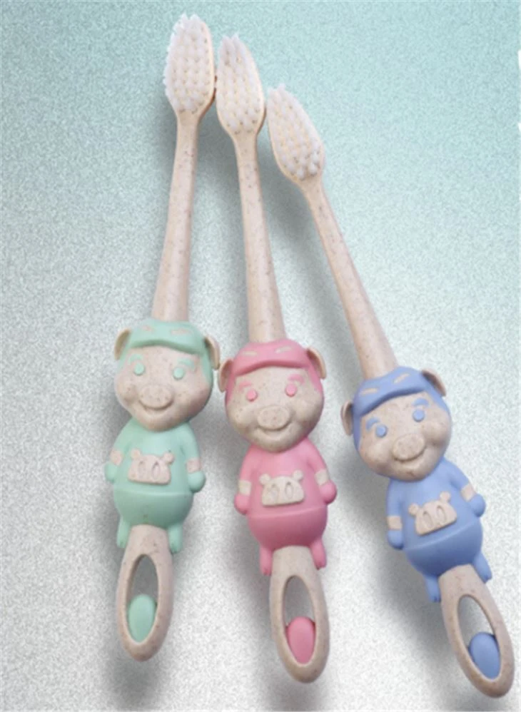 animal Wheat Straw Children Soft Toothbrush